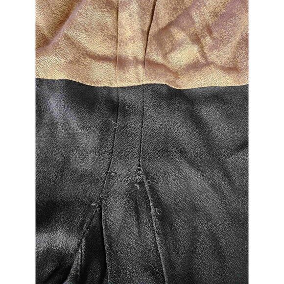 Vintage 80s-90s romper pantsuit golden Bronze black shimmer women's Large - Picture 6 of 6